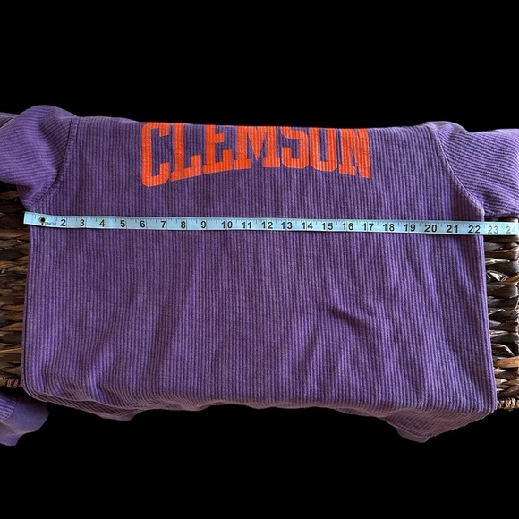 Pressbox Womens Medium Clemson Corded Crewneck Sweatshirt SC Tigers Purple - Picture 3 of 5